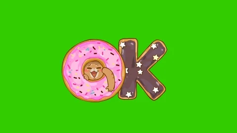 Animated Chubby Cat with Donut on White Background - Great for Video Stock Stock Footage 282778571