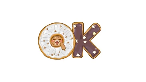 Animated Chubby Cat with Donut on White Background - Great for Video Stock Stock Footage 282778590