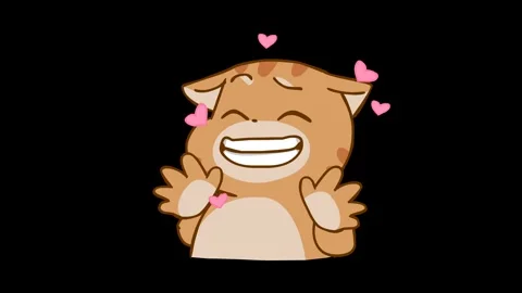 Animated Chubby Cat Waving "No" on Transparent Background - Cute and Fun An.. Stock Footage 282778701