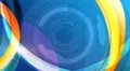 Animated circle in centre with orange and blue stripes on background, loop HD Footage