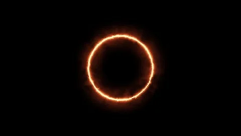 Animated circle of fire. Stock Footage 303840861