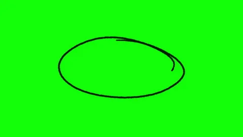 Animated circle marker drawing effect, hand-drawn highlighter scribble, gru.. Stock Footage 334002301