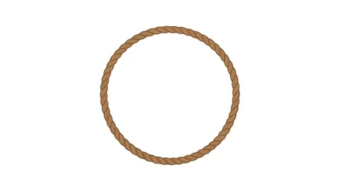Animated circle nautical rope frame border loop on green screen and white b.. Stock Footage 340382690