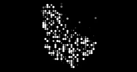 Animated Circles Build Barbados Map Silhouette Shape Stock Footage 319641543