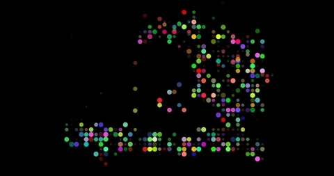 Animated Circles Build Haiti Map Silhouette Shape Stock Footage 320175757