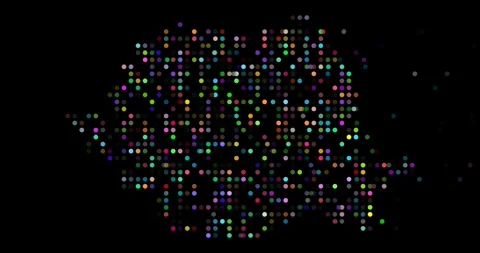 Animated Circles Build Romania Map Silhouette Shape Stock Footage 319101545