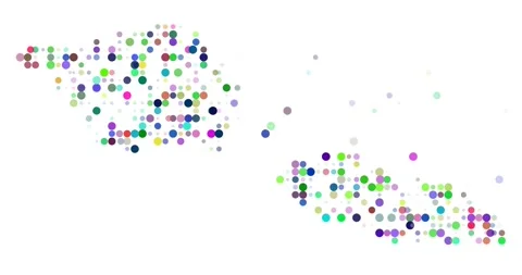 Animated Circles Forming Samoa Contour from Edge of Frame Motion 動画素材 318832374