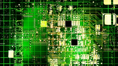 Animated Circuit Board Background LOOP Video stock 372233