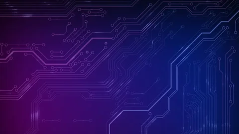 Animated circuit board. Digital technology background. Central computer Stock Footage 260835124