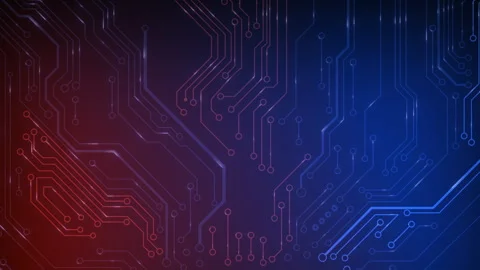 Animated circuit board. Digital technology background. Central computer Stock Footage 265780444