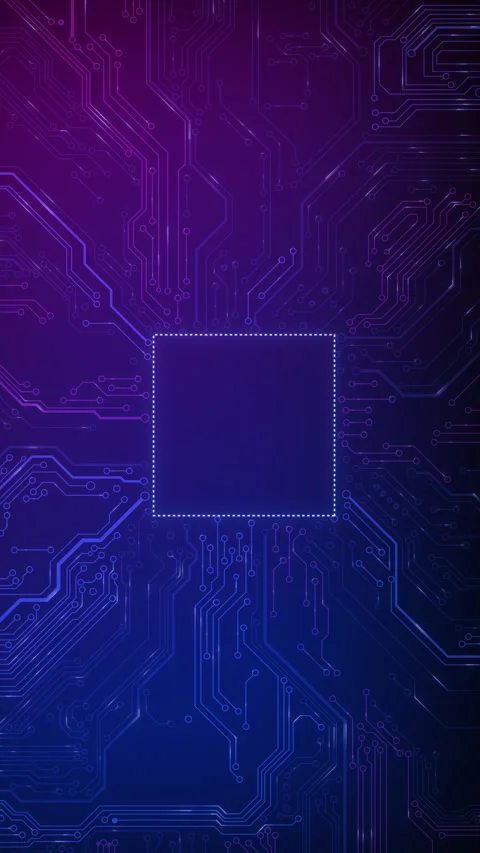Animated circuit board. Digital technology vertical background footage. Computer Stock Footage 283087433