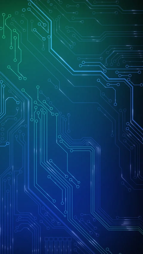 Animated circuit board. Digital technology vertical background footage. Computer Stock Footage 283088430