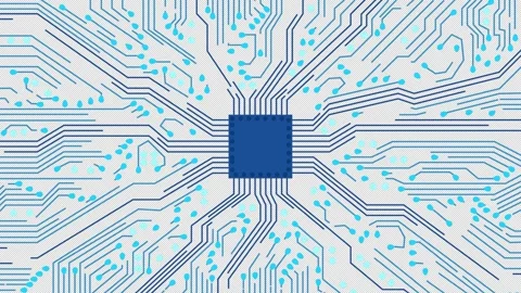 Animated circuit board motion, technology concept. Stock Footage 282113281