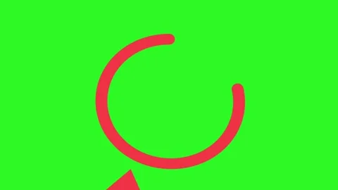 Animated circular arrow drawing a complete circle. Red hand-drawn arrow reveals Stock Footage 317939474