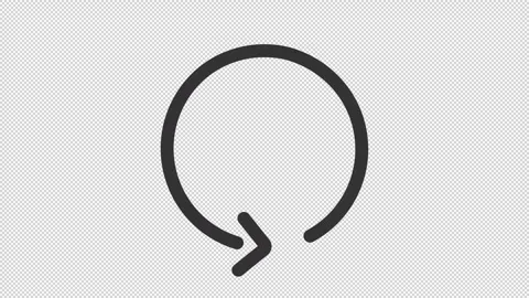 Animated circular arrow line icon Stock Footage 337776107