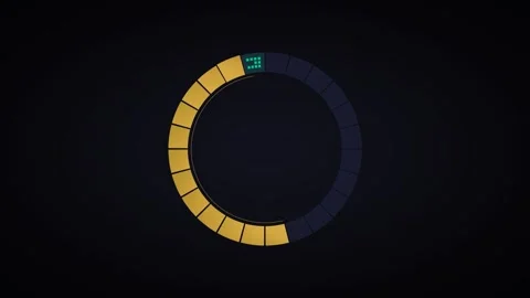 Animated Circular Loading Progress Bar Completion Sequence Dark Background 스톡 동영상 332935397