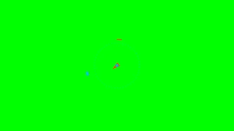 Animated circular loading progress bar icon on a bright green background Stock Footage 340903980