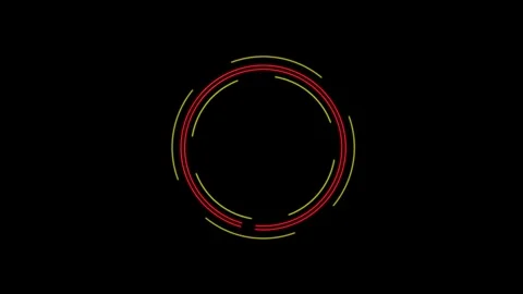 Animated circular loading ring rotating on black background Видео 344100495