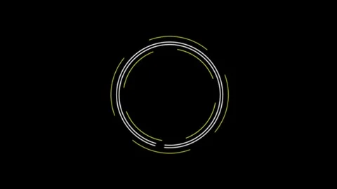 Animated circular loading ring rotating on black background Stock Footage 344250545