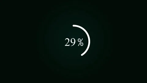 Animated Circular Percentage Loading Progress Indicator Stock Footage 341780753