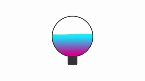 Animated circular progress bar filling with vibrant gradient liquid Stock Footage 340348453