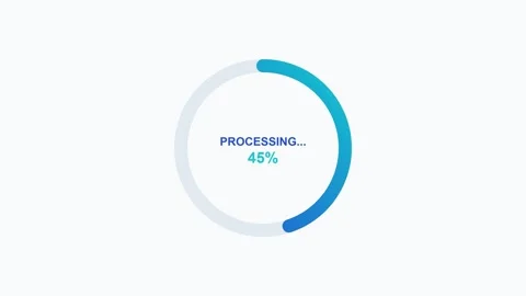 Animated Circular Progress Indicator Showing Data Processing Loading 库存影片 333722114