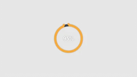 Animated Circular Progress Ring 100 percent Overlay Alpha 4K 動画素材 339273621