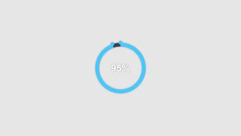 Animated Circular Progress Ring 100 percent Overlay Alpha 4K 動画素材 339273626