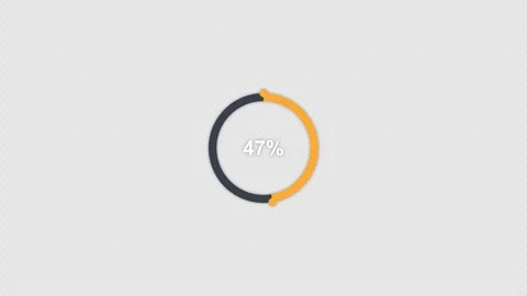 Animated Circular Progress Ring 50 percent Overlay Alpha 4K Vidéo 339273647