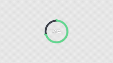 Animated Circular Progress Ring 75 percent Overlay Alpha 4K Видео 339273644