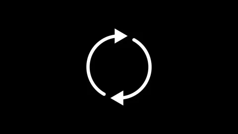 Animated Circular Refresh Arrow Animation Loop Sync Reload Icon Stock Footage 332627119