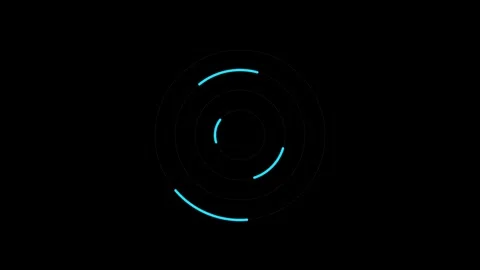 Animated Circular Sound Waves pulsating with subtle light against a dark vo.. Stock Footage 342511745