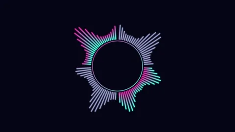Animated circular starburst with pink and cyan lines 動画素材 342589657