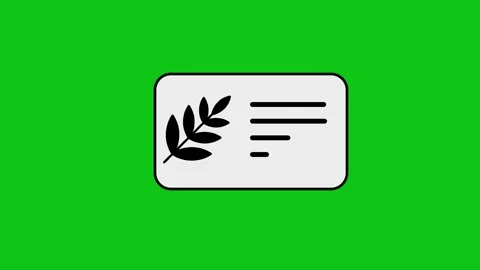 Animated clean certificate or document icon on a green screen, motion graph.. Stock Footage 346496813