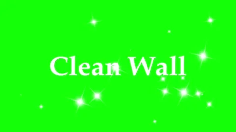 Animated clean wall text overlay with sparkling stars and confetti on green Stock-Footage 338390027