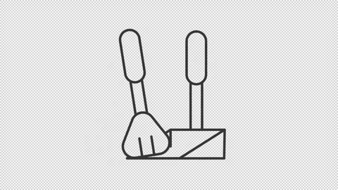Animated cleaning tools icon Stock Footage 273688302