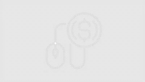 Animated click pay white line icon Stockbeeldmateriaal 219070036