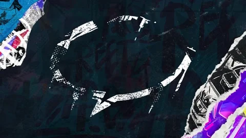 Animated clip with comics and speech bubble. colorful with grunge graffiti .. Stock Footage 238961275