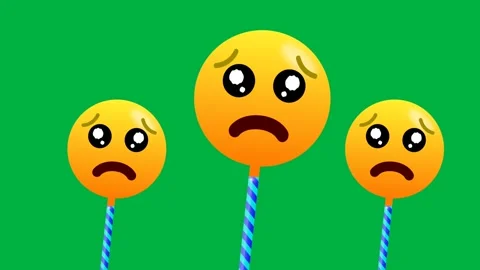 Animated clip of cute and crying emoji. Stock Footage 270451101