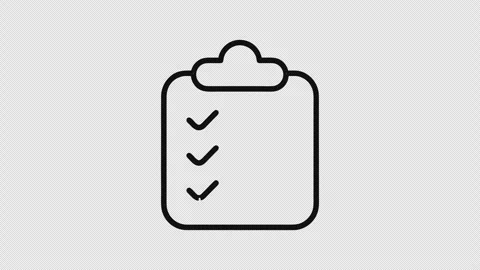 Animated Clipboard Checklist To Do List Task Management Line Drawing Icon Loop Vídeos de archivo 337251109