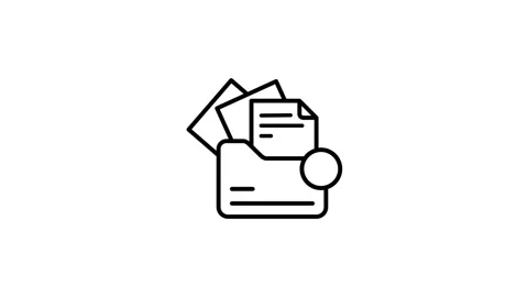 Animated Clipboard icon with check list icon isolated .Financial Document s.. Stock Footage 304189996