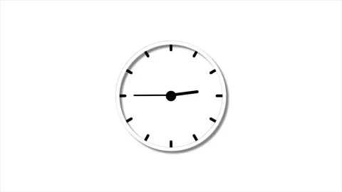 Animated Clock 24 hours fast moving Stock Footage 310343921