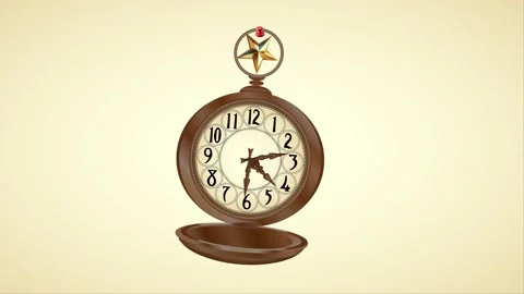 Animated Clock and Kids Daily Schedule Routine Time Lapse Loop Stock Footage 345923036