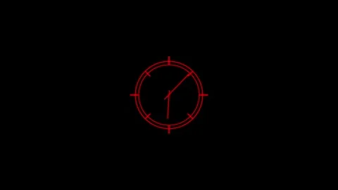 Animated clock, clock icon concept Видео 258737605