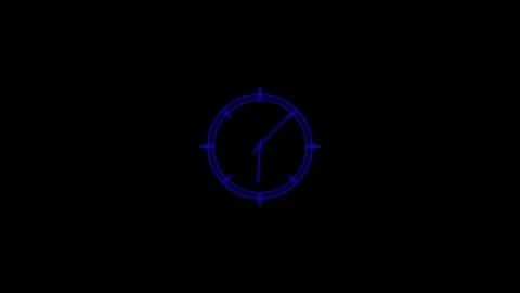 Animated clock, clock icon concept Stock Footage 258737606