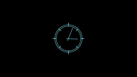 Animated clock, clock icon concept Stock Footage 258737608