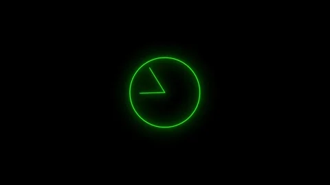 Animated clock, clock icon concept Stock Footage 258737618