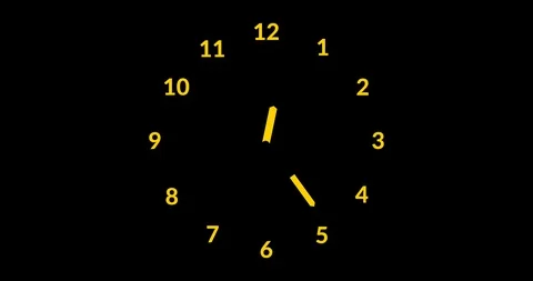 Animated clock counting down 12 hours over 30 seconds Stock Footage 95390154