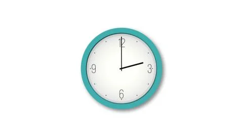 Animated clock counting down. Seamlessly loops Stock Illustration