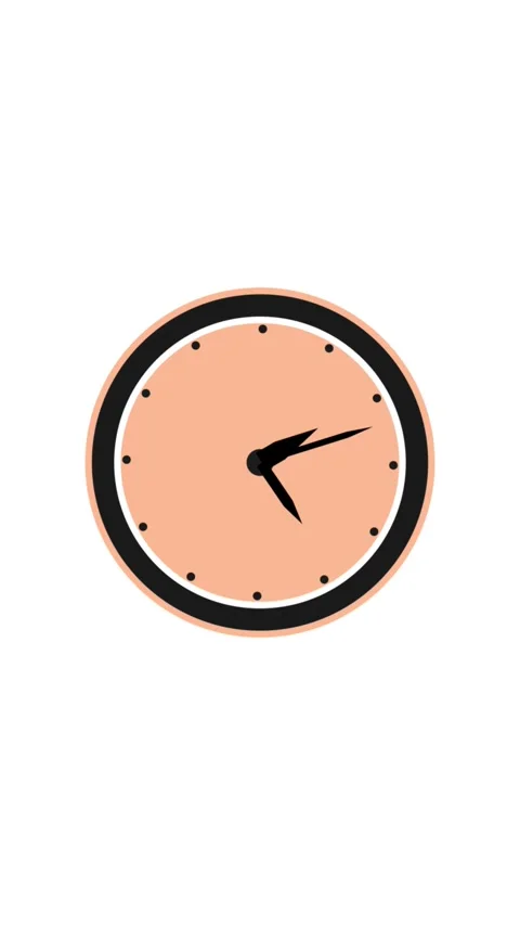 Animated clock face showing passing time with moving hands across dial, sub.. Vídeo Stock 329595315